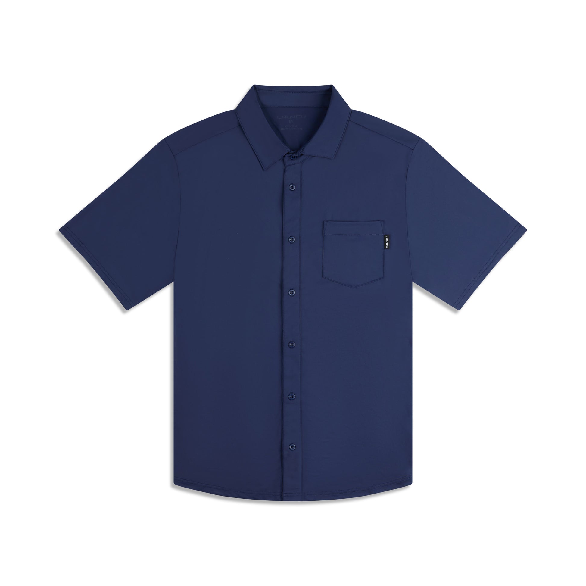Free Flow SS Button Down-Navy
